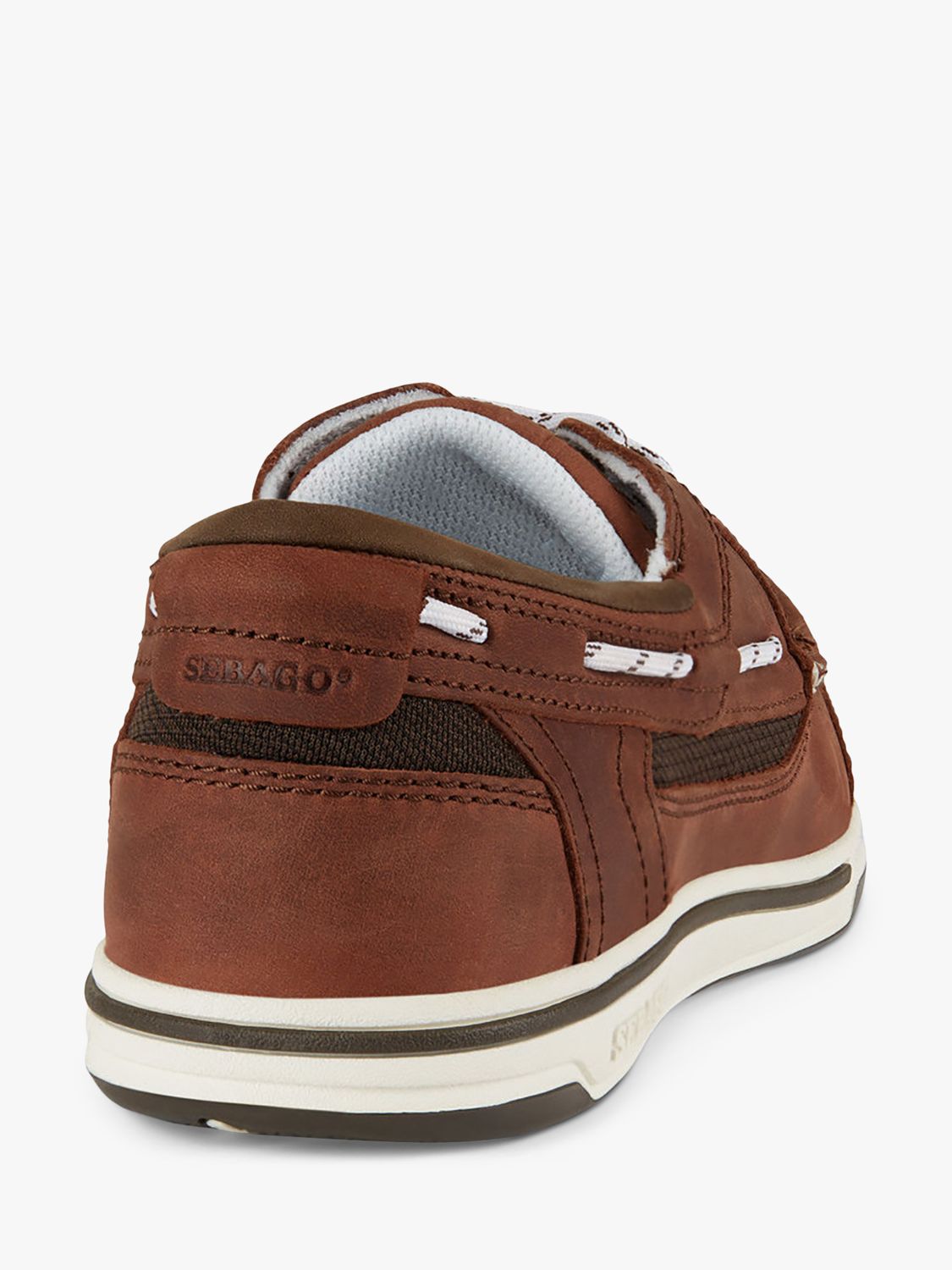 Sebago Triton Leather Boat Shoes, Dark Brown, 10