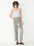 HUSH Daphne Tapered Trousers, Light Grey