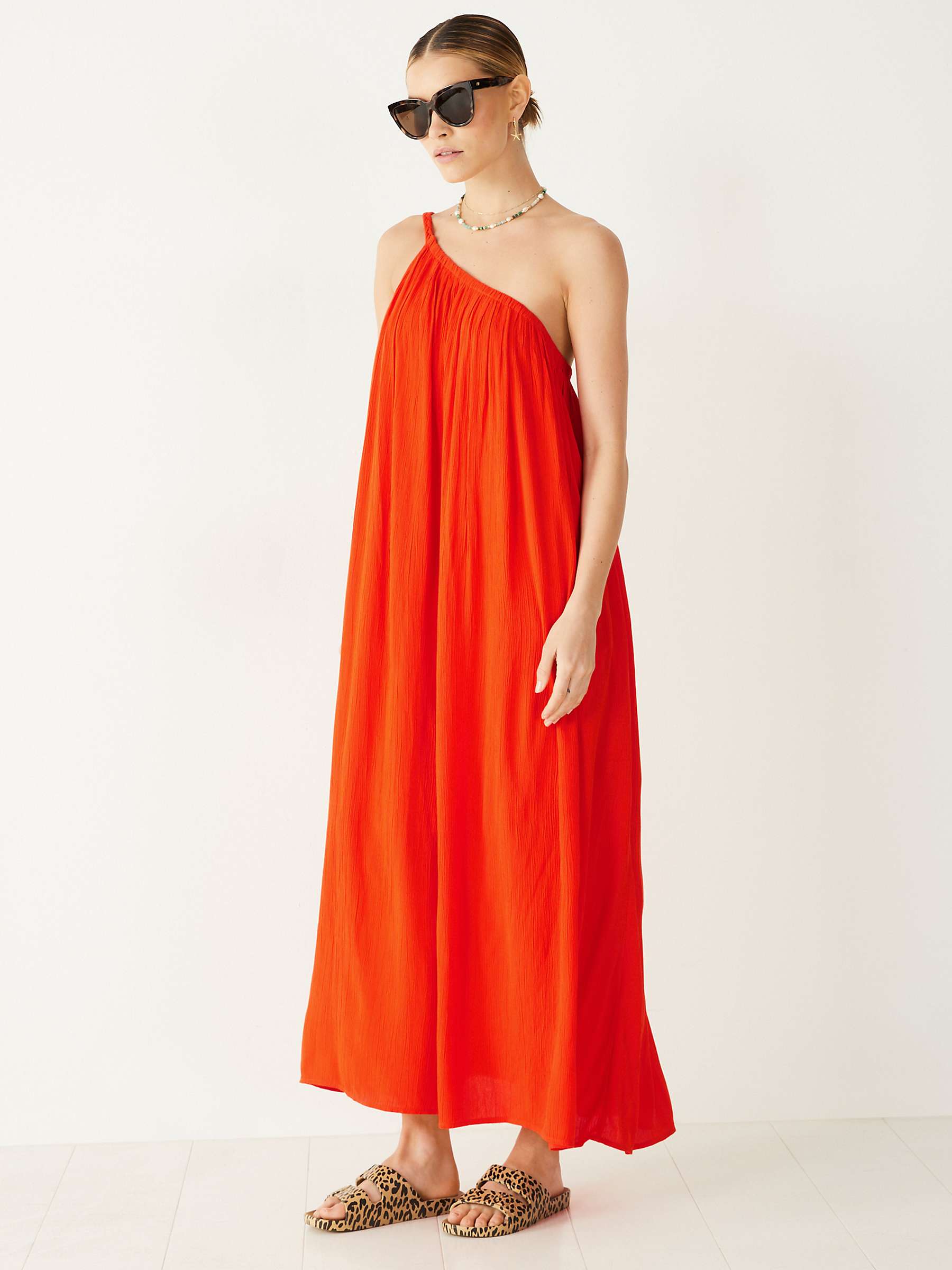 Buy HUSH Bella Rose Asymmetric Dress, Tangerine Online at johnlewis.com