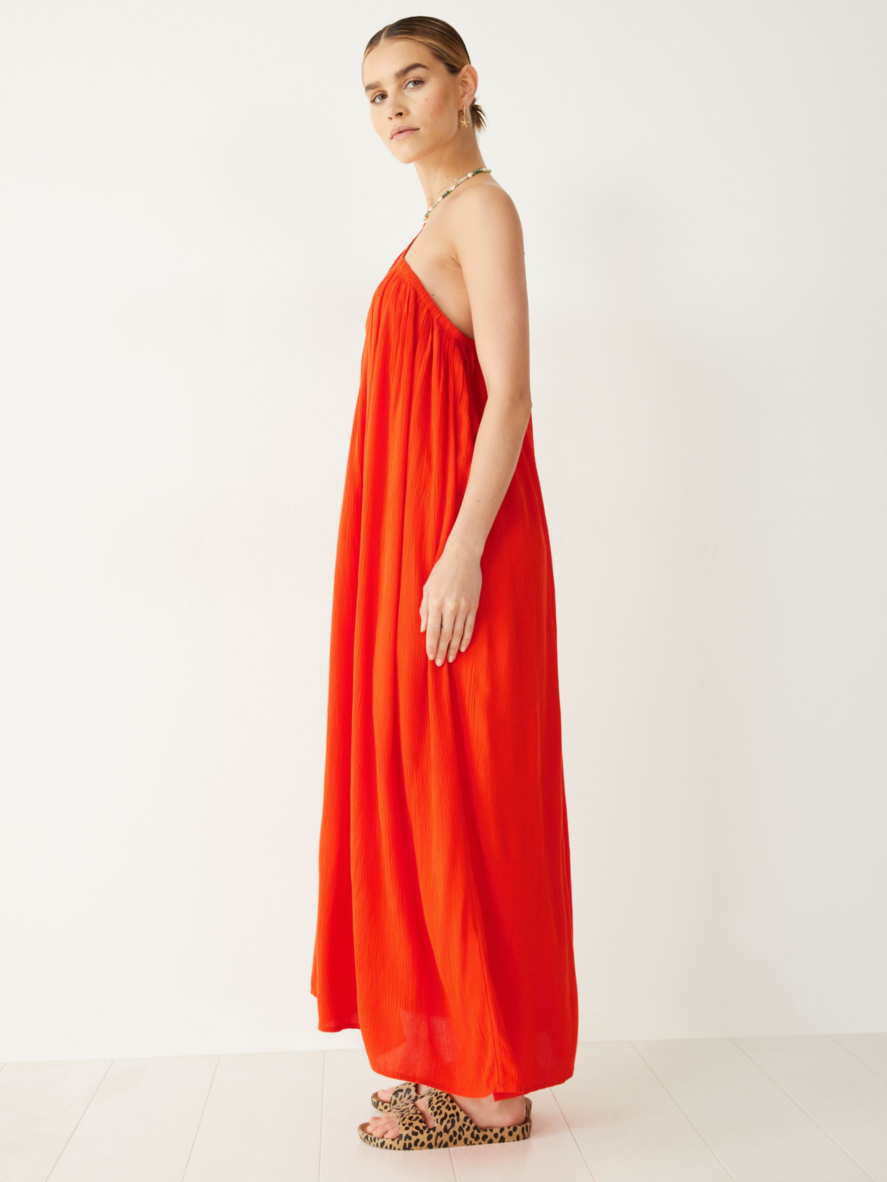 HUSH Bella Rose Asymmetric Dress, Tangerine, 12