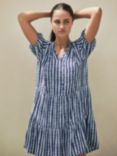 hush Kailey Shibori Stripe Mini Dress, Navy
