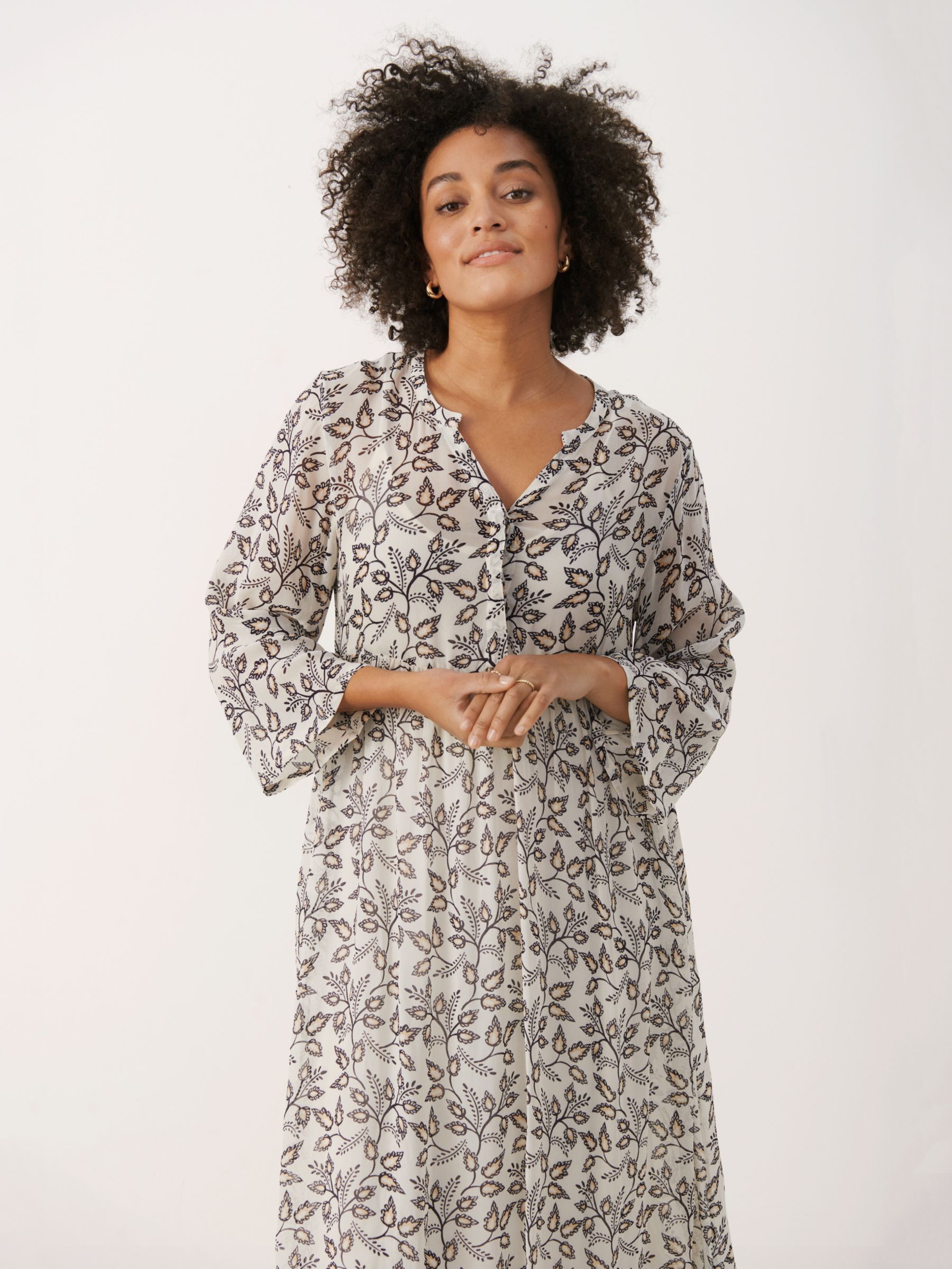 Part Two Polonia 3/4 Sleeve Dress, Multi at John Lewis & Partners