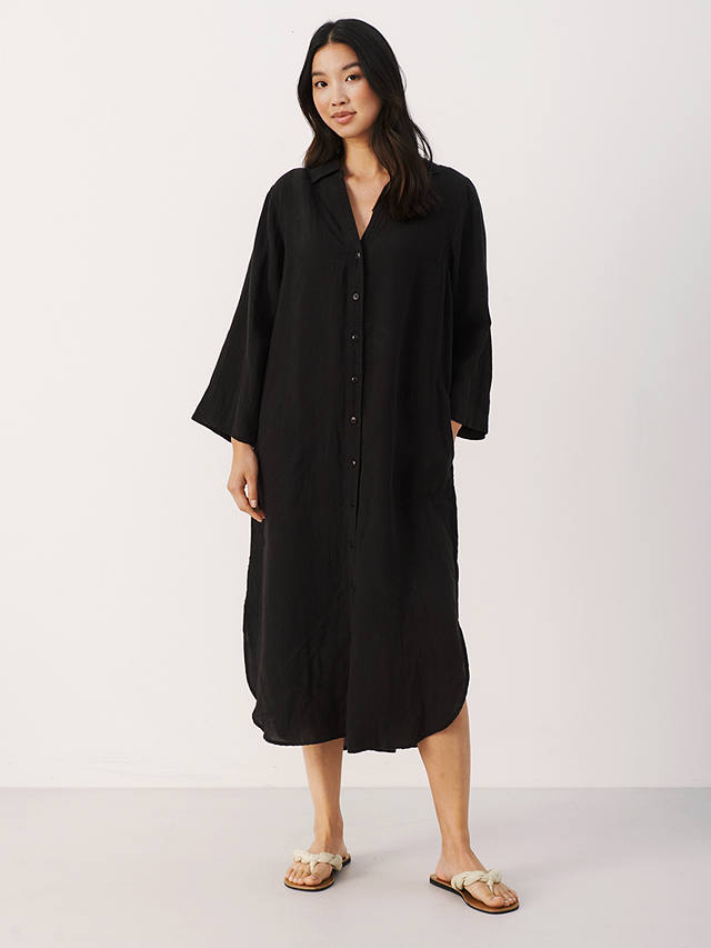 Part Two Andrea Midi Dress, Black at John Lewis & Partners
