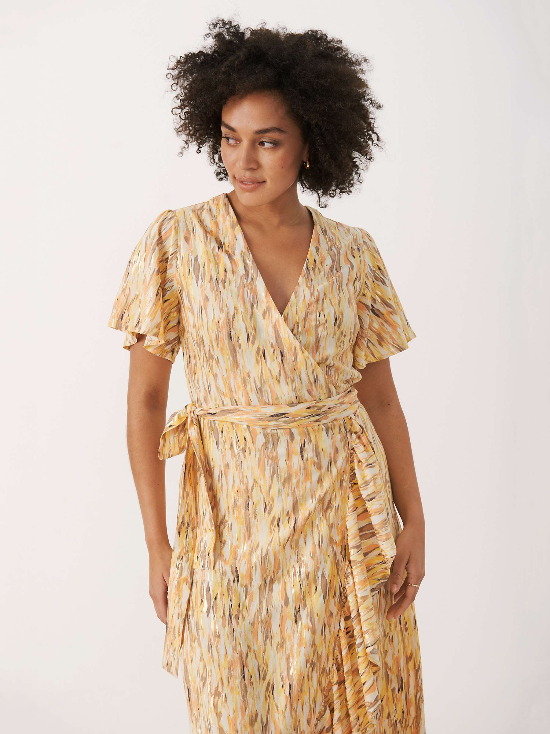Buy Part Two Clarina Wrap Midi Dress, Muskmelon Online at johnlewis.com
