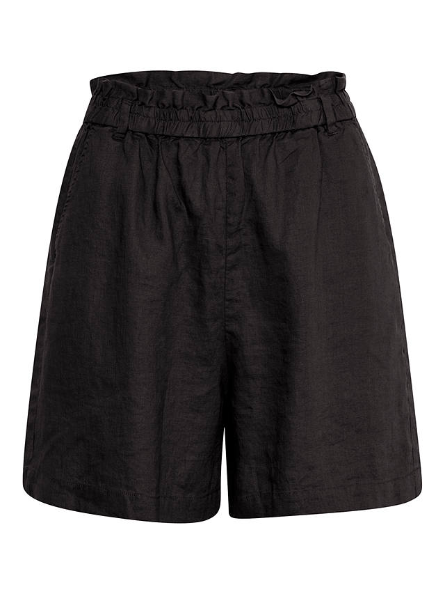 Part Two Arna Plain Linen Shorts, Black