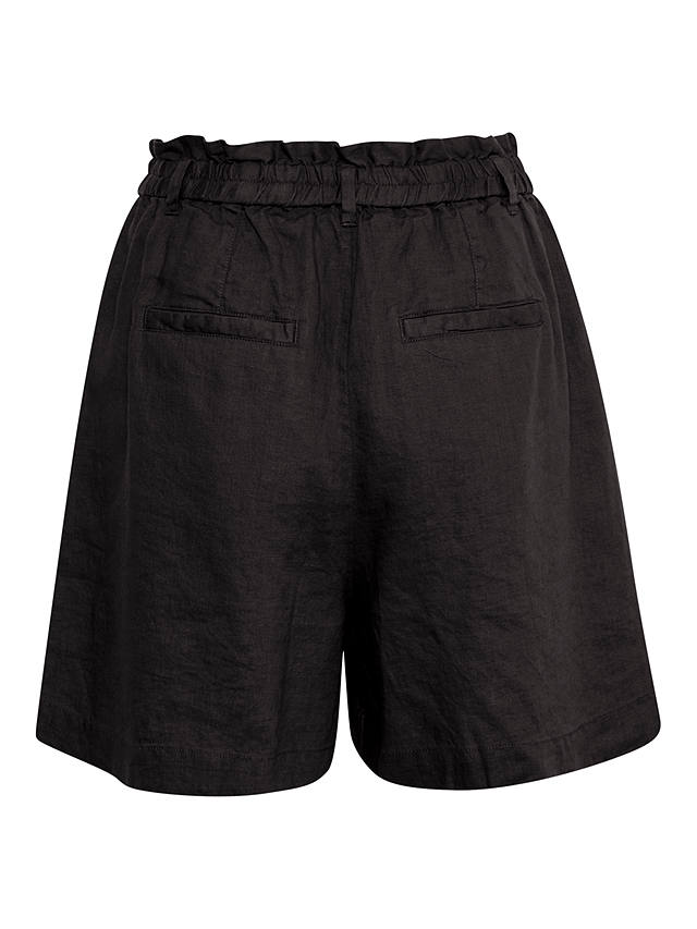Part Two Arna Plain Linen Shorts, Black