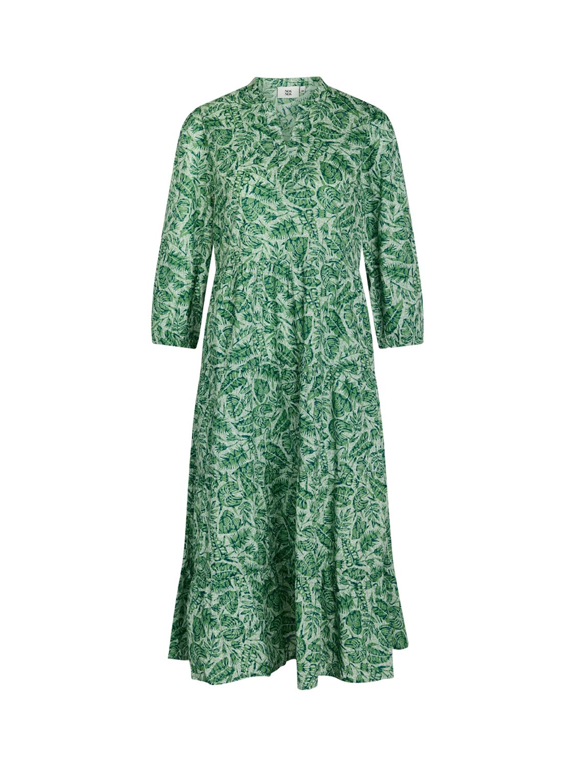 Noa Noa Annie Leaf Print Dress, Green at John Lewis & Partners