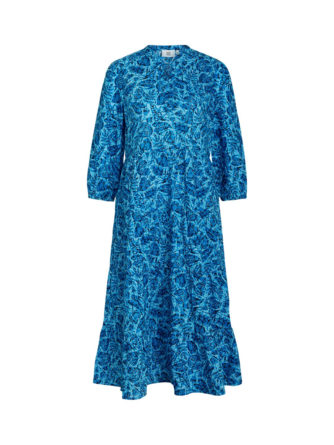 Noa Noa Annie Leaf Print Dress, Blue at John Lewis & Partners