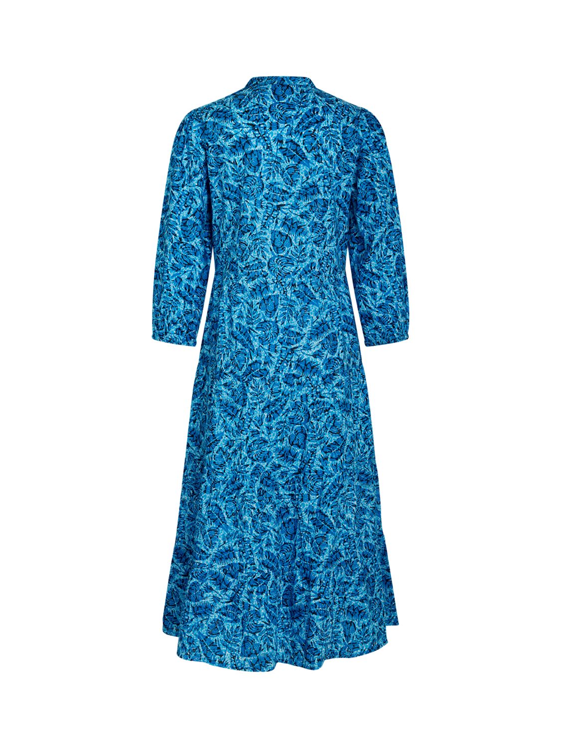 Noa Noa Annie Leaf Print Dress, Blue at John Lewis & Partners