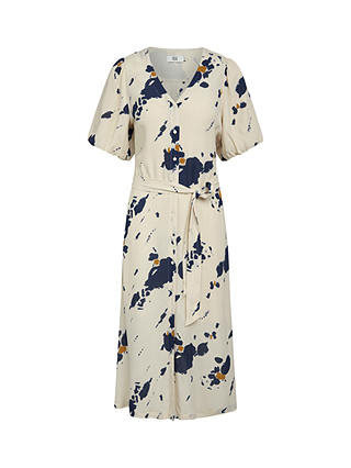 Noa Noa Caroline Maxi 3/4 Sleeve Dress, White/Blue