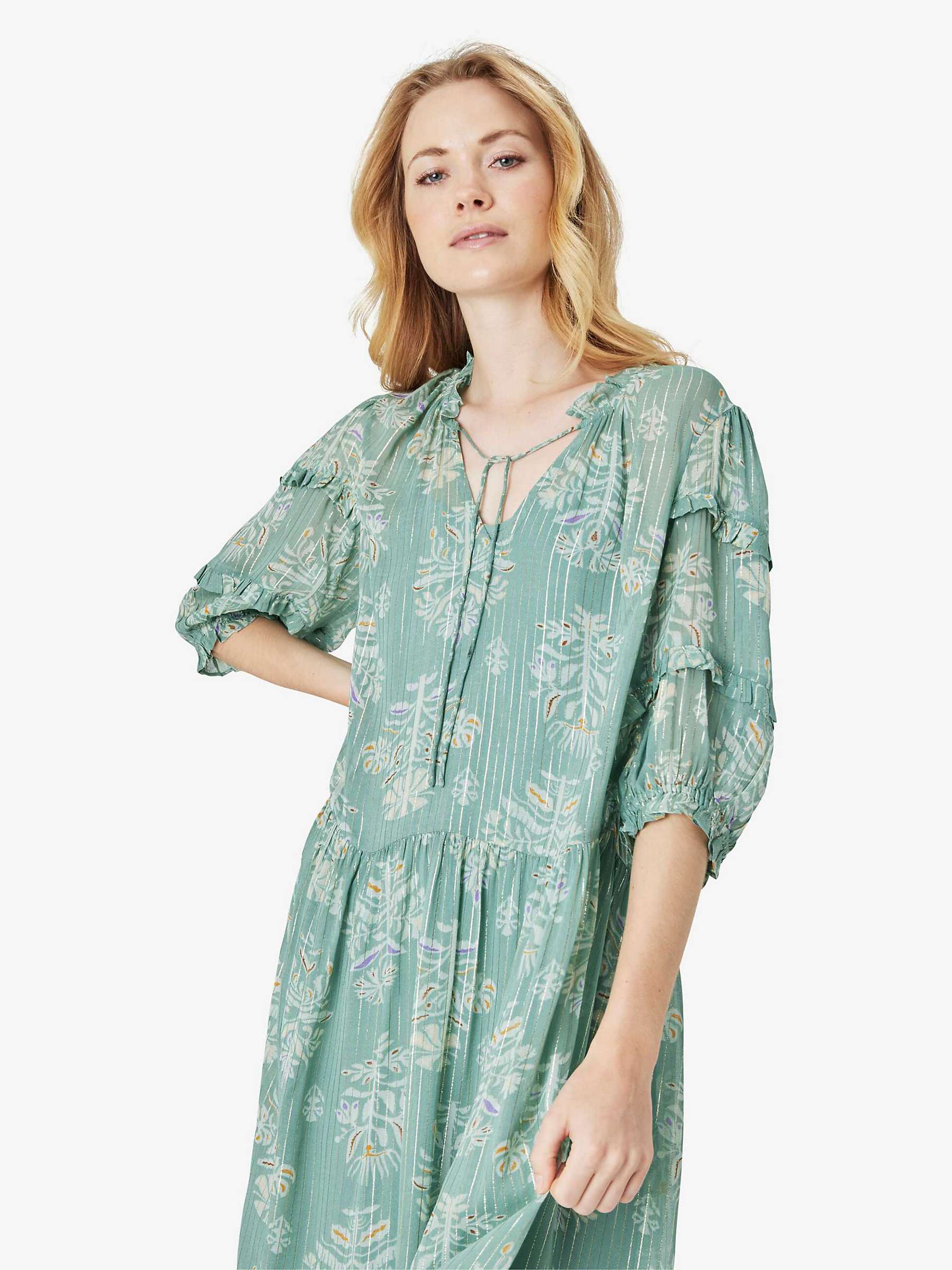 Buy Noa Noa Allie Maxi V-Neck Dress, Green Online at johnlewis.com
