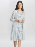 Gina Bacconi Tracy Chiffon Jacket and Floral Embroidered Dress, Dove, Dove