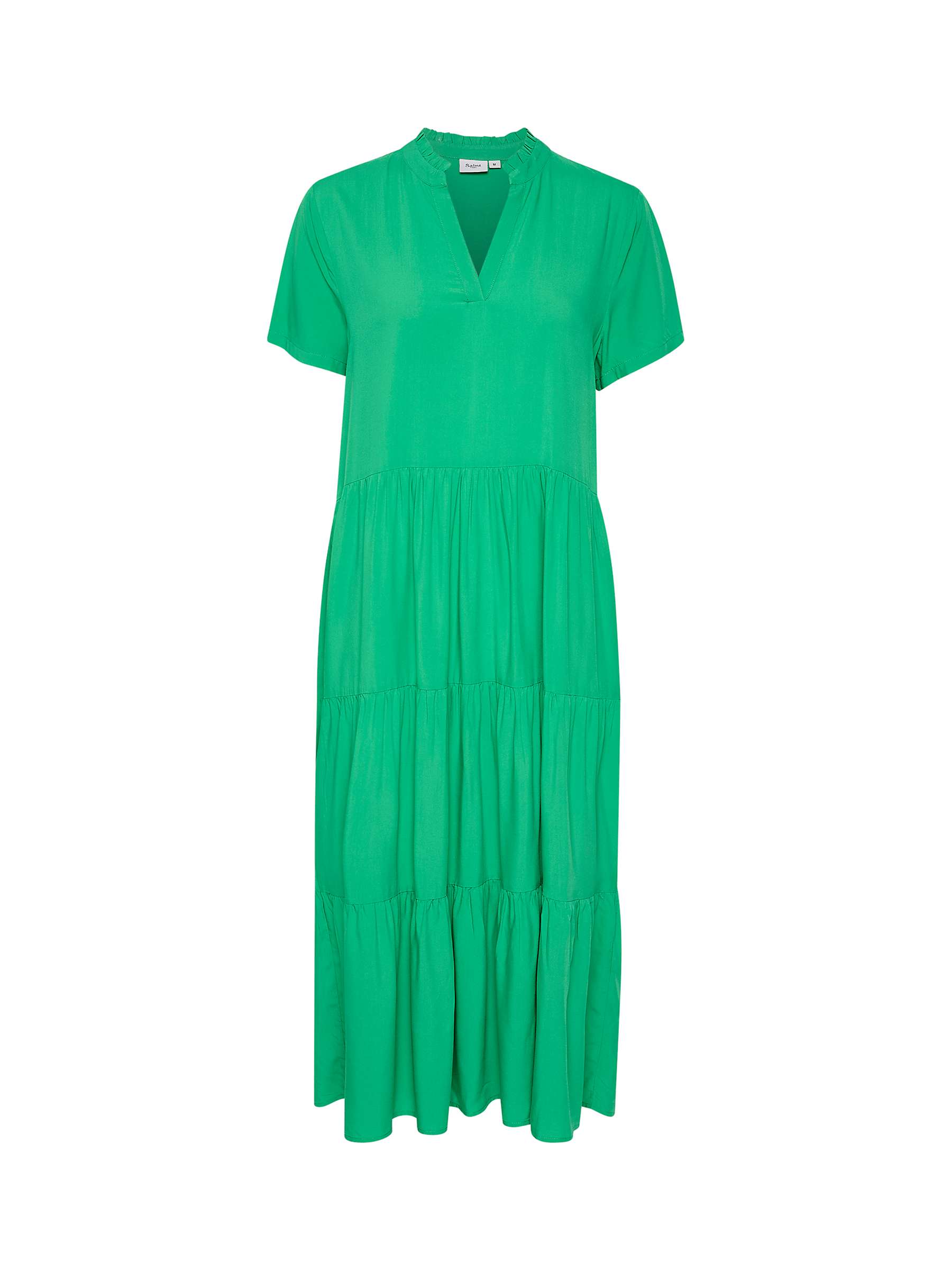 Saint Tropez Eda Tiered Midi Dress, Deep Mint at John Lewis & Partners