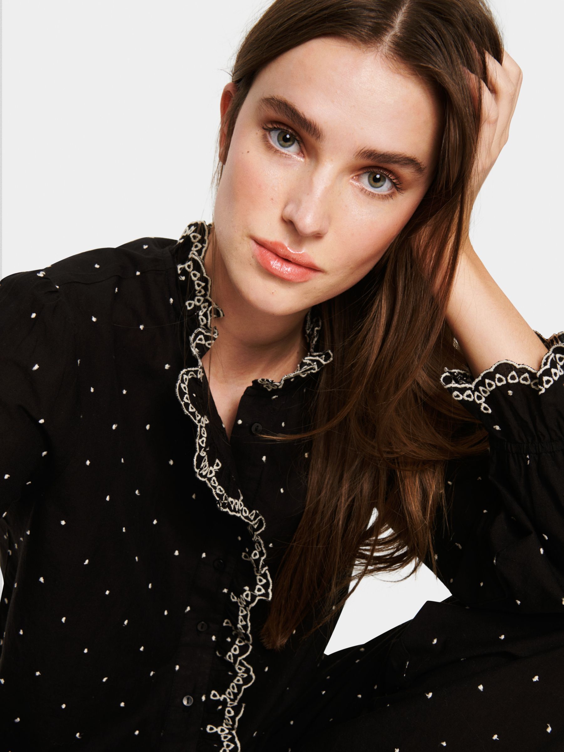 Buy Saint Tropez Tabea Shirt, Black Online at johnlewis.com