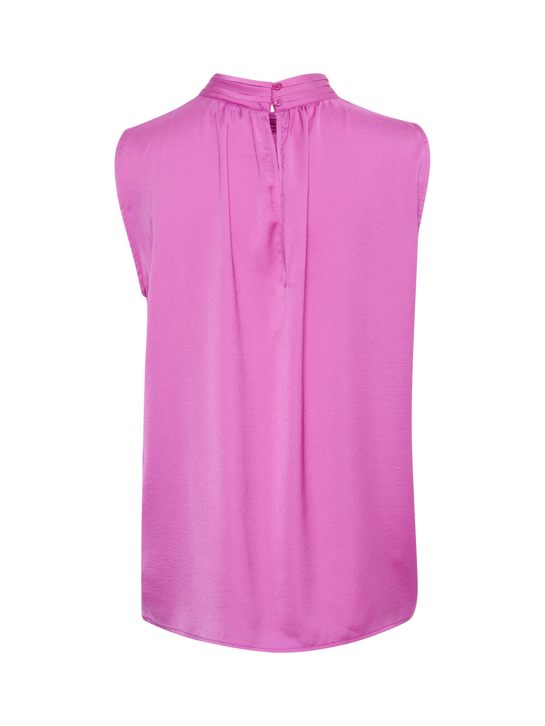 Saint Tropez Satin Aileen Blouse, Radiant Orchid at John Lewis & Partners