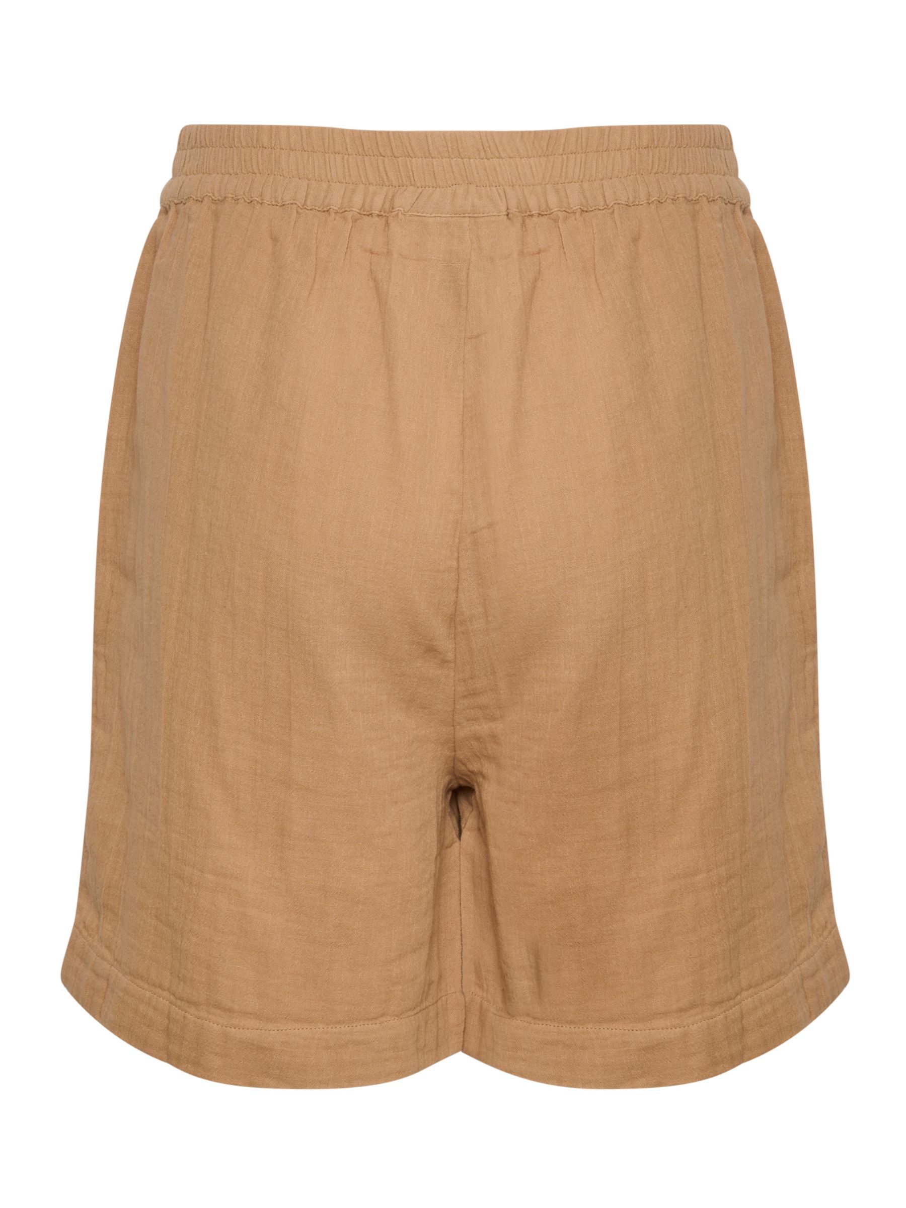 Saint Tropez Urika Elastic Waist Shorts, Brown, XS