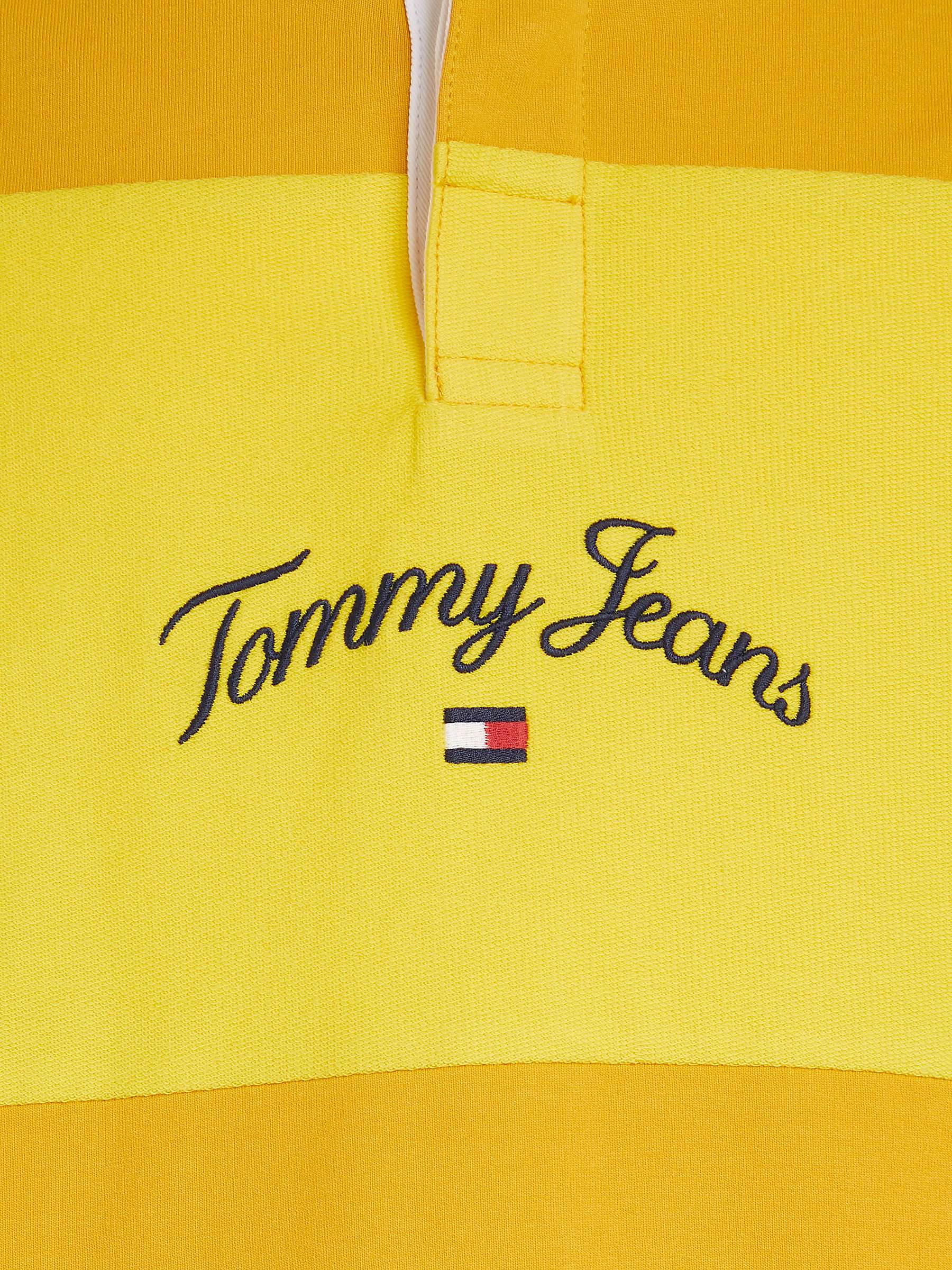 Buy Tommy Jeans Stripe Long Sleeve Rugby Shirt, College Gold Online at johnlewis.com