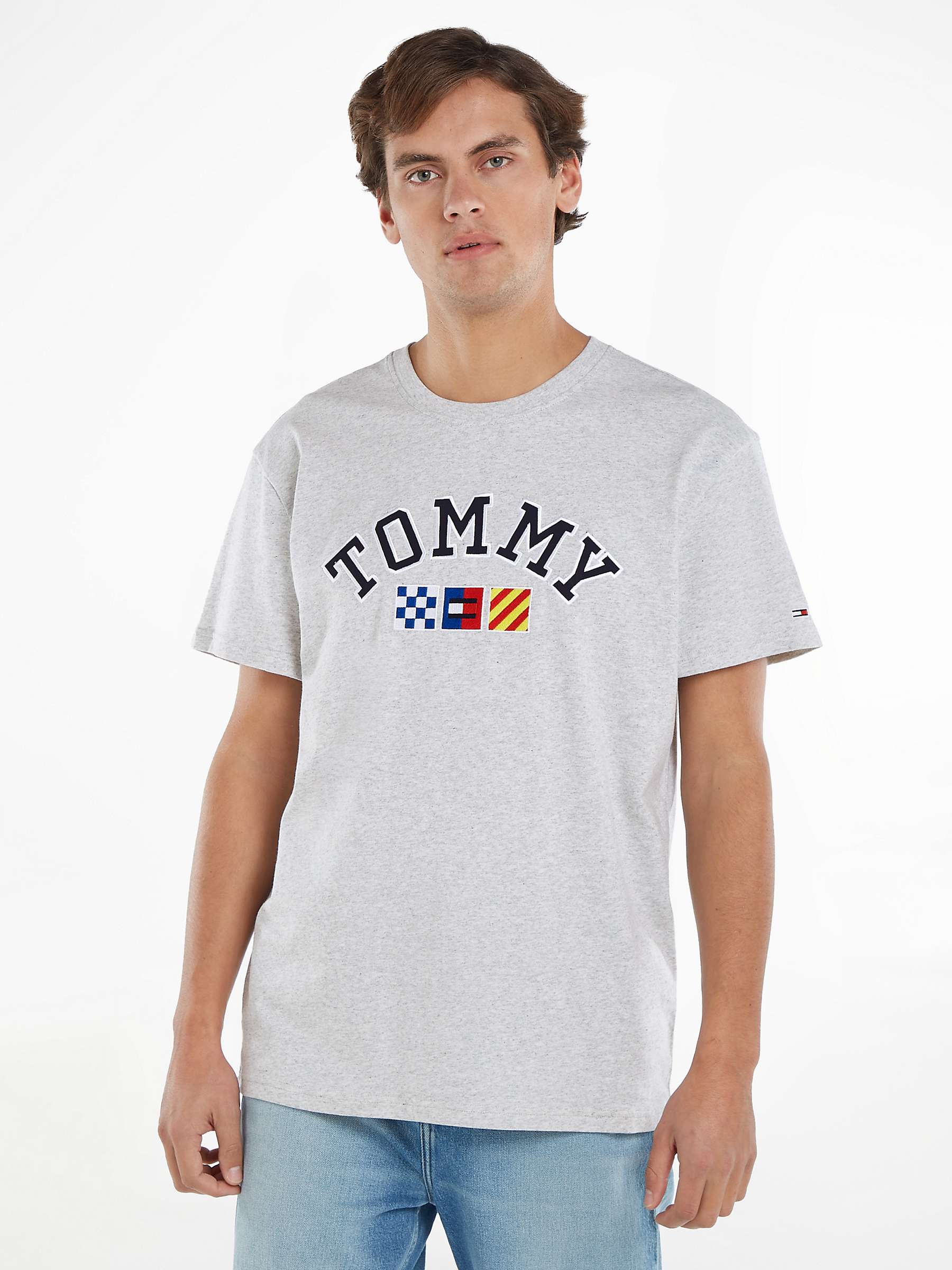 Buy Tommy Jeans Archive Sailing T-Shirt, Grey Online at johnlewis.com