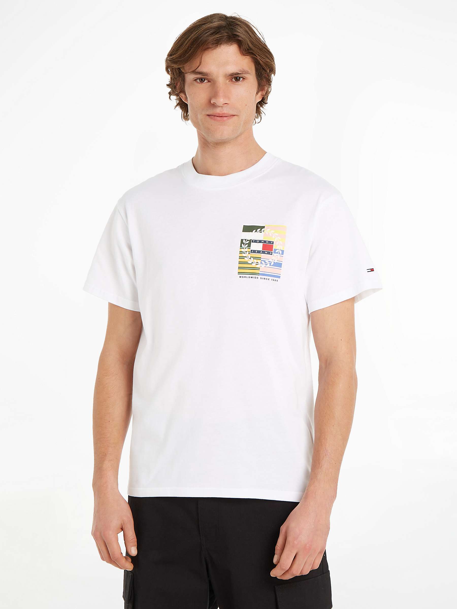 Buy Tommy Jeans Graphic Flag Logo T-Shirt Online at johnlewis.com