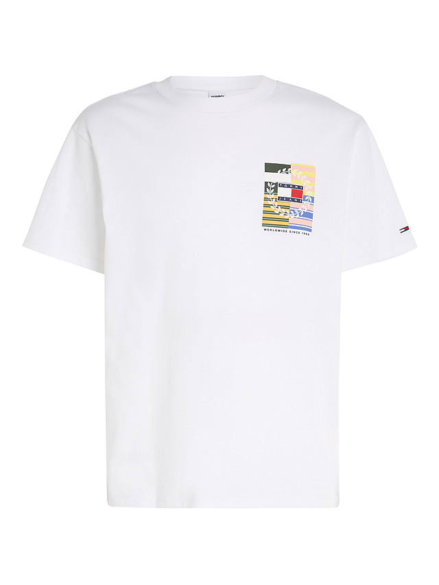Tommy Jeans Graphic Flag Logo T-Shirt, White