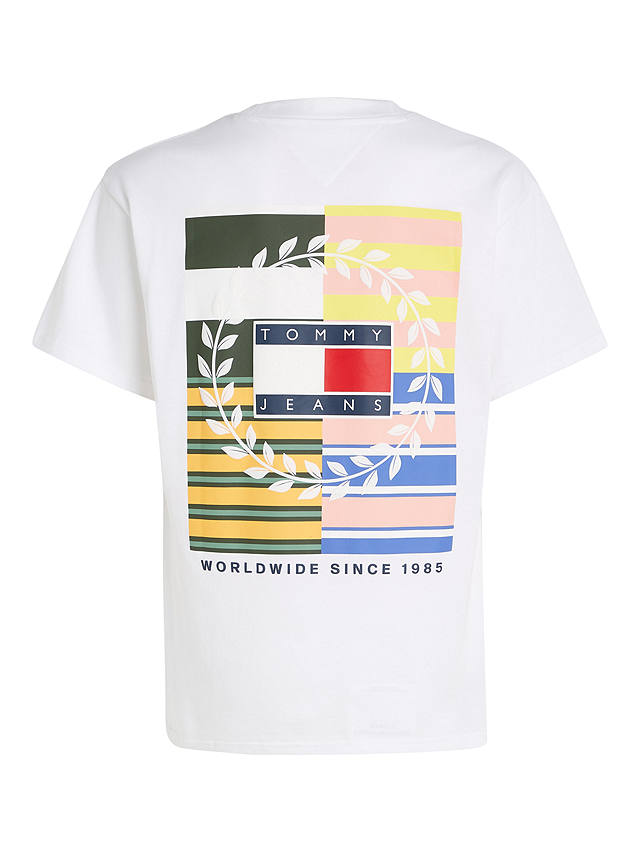Tommy Jeans Graphic Flag Logo T-Shirt, White