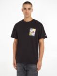 Tommy Jeans Graphic Flag Logo T-Shirt, Black