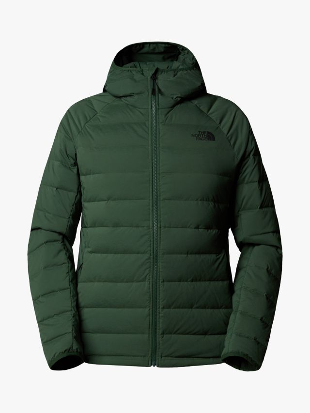 The North Face Belleview Stretch Quilted Down Hooded Jacket, Pine