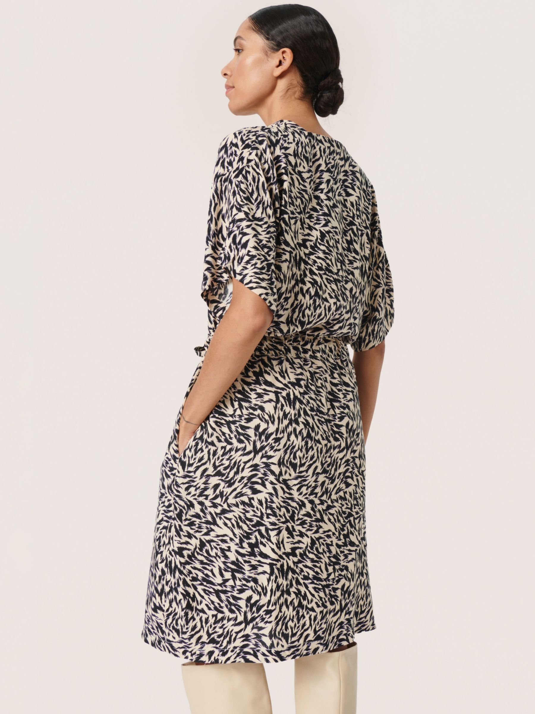 Buy Soaked In Luxury Arowe Short Sleeve Knee Length Dress, Black Preppy Online at johnlewis.com