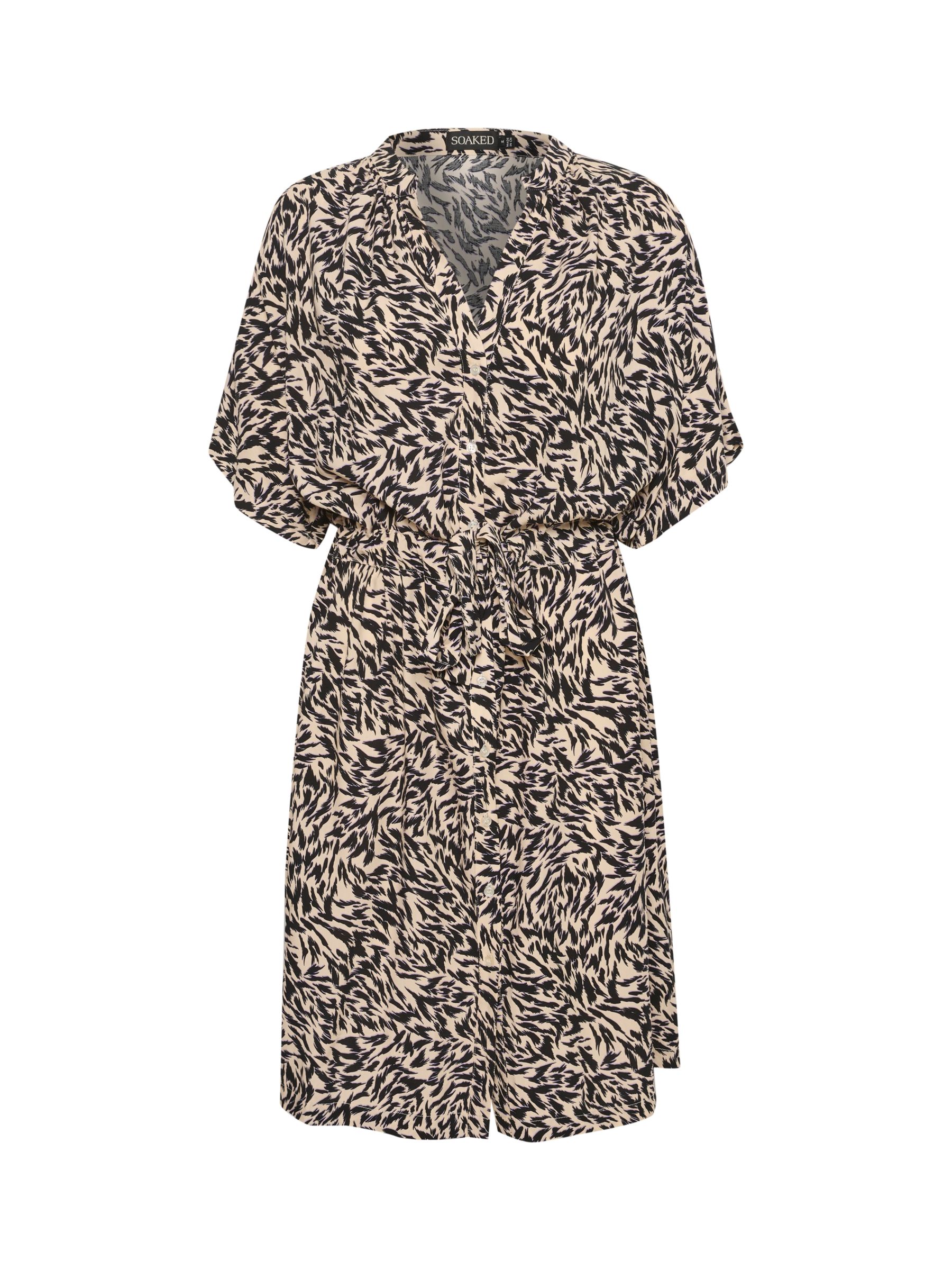 Buy Soaked In Luxury Arowe Short Sleeve Knee Length Dress, Black Preppy Online at johnlewis.com