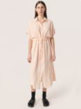 Soaked In Luxury Giselle Stripe Linen Blend Shirt Dress