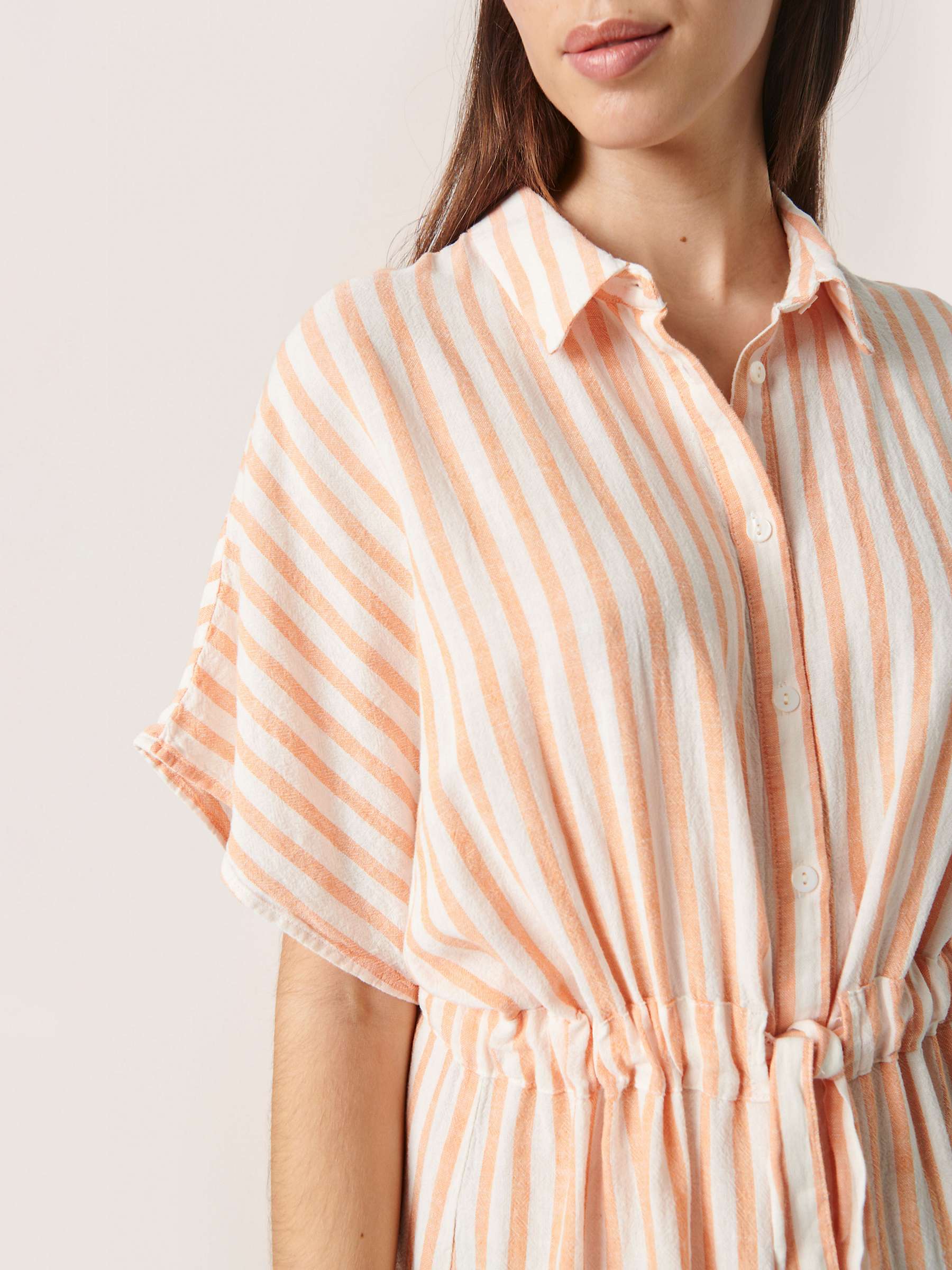 Buy Soaked In Luxury Giselle Stripe Linen Blend Shirt Dress Online at johnlewis.com