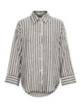 Soaked In Luxury Giselle Hela Stripe Linen Blend Shirt