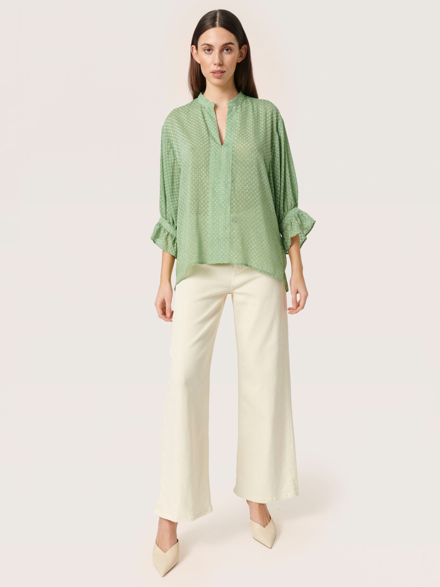Soaked In Luxury Fenja Amily Blouse, Loden Frost at John Lewis & Partners