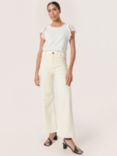 Soaked In Luxury Miara Broderie Anglaise T-Shirt, Whisper White