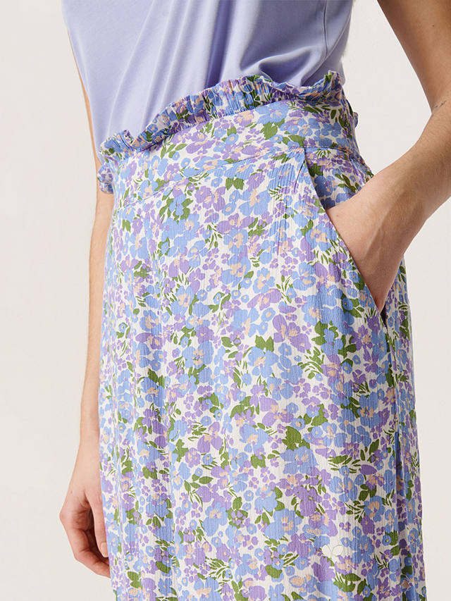 Soaked In Luxury Zaya Floral Print Trousers, Lavender/Multi