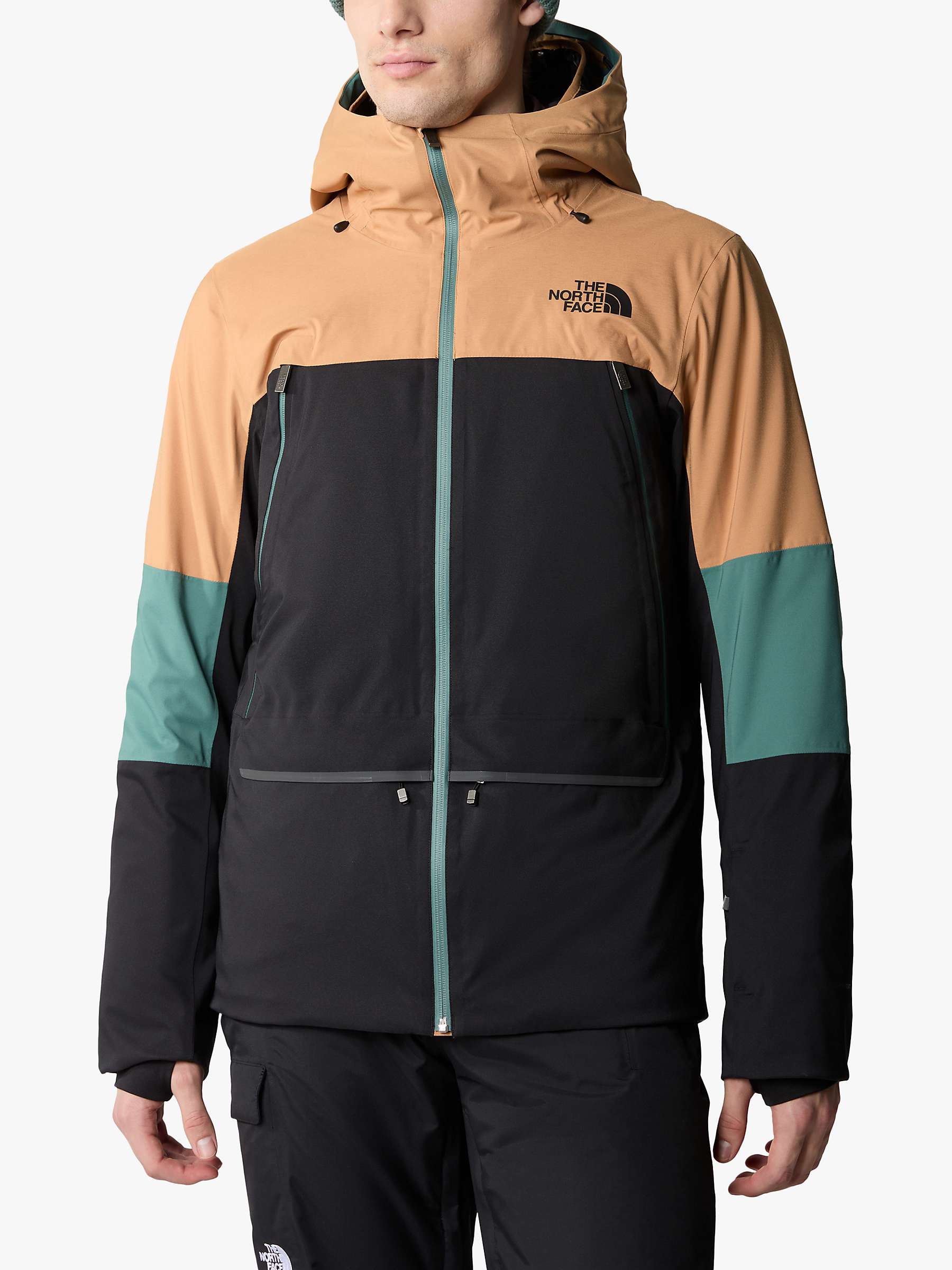 Buy The North Face Zarre Waterproof Men's Ski Jacket, Black/Almond Butter Online at johnlewis.com