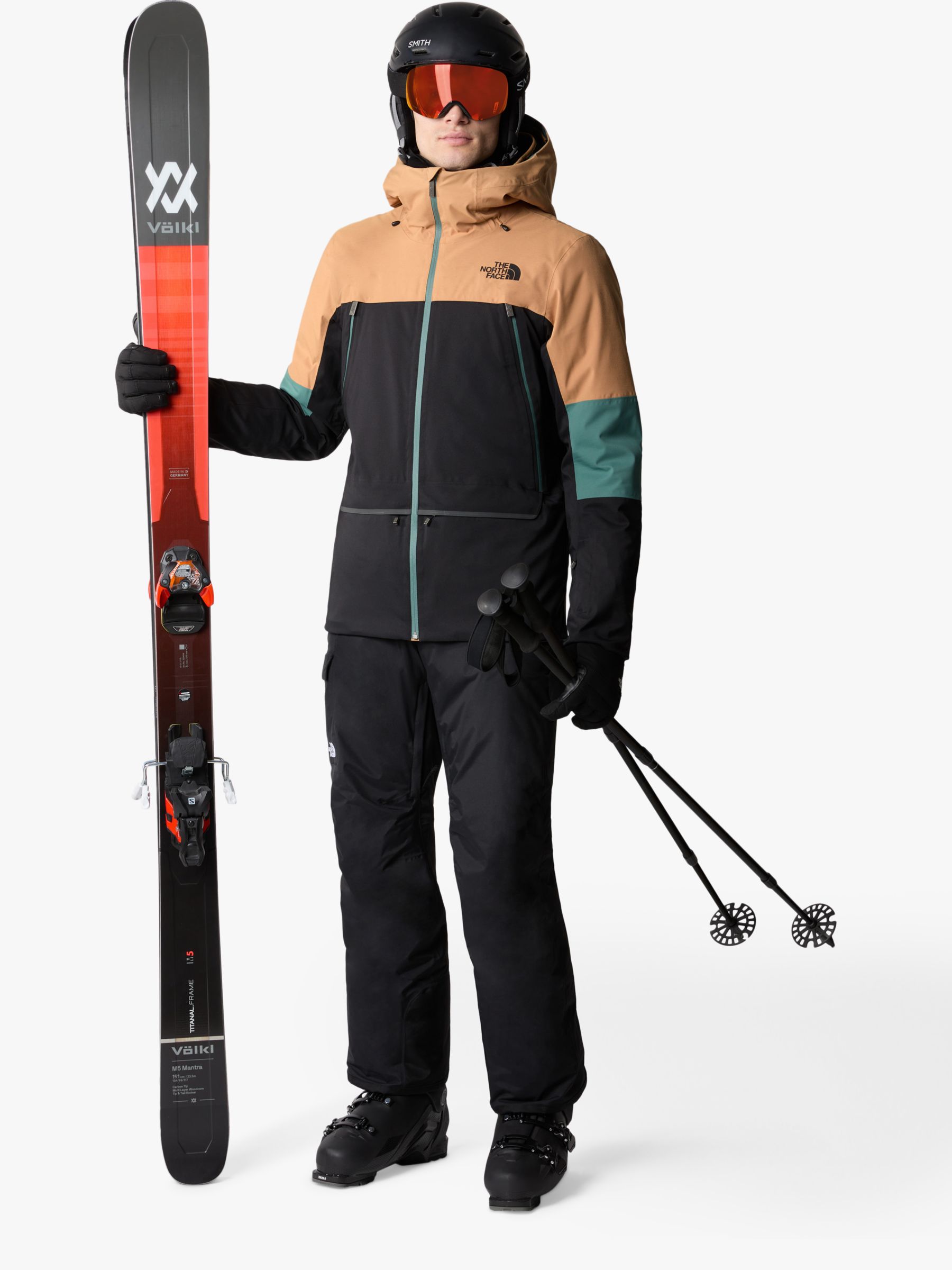 The North Face Zarre Waterproof Men's Ski Jacket, Black/Almond Butter ...