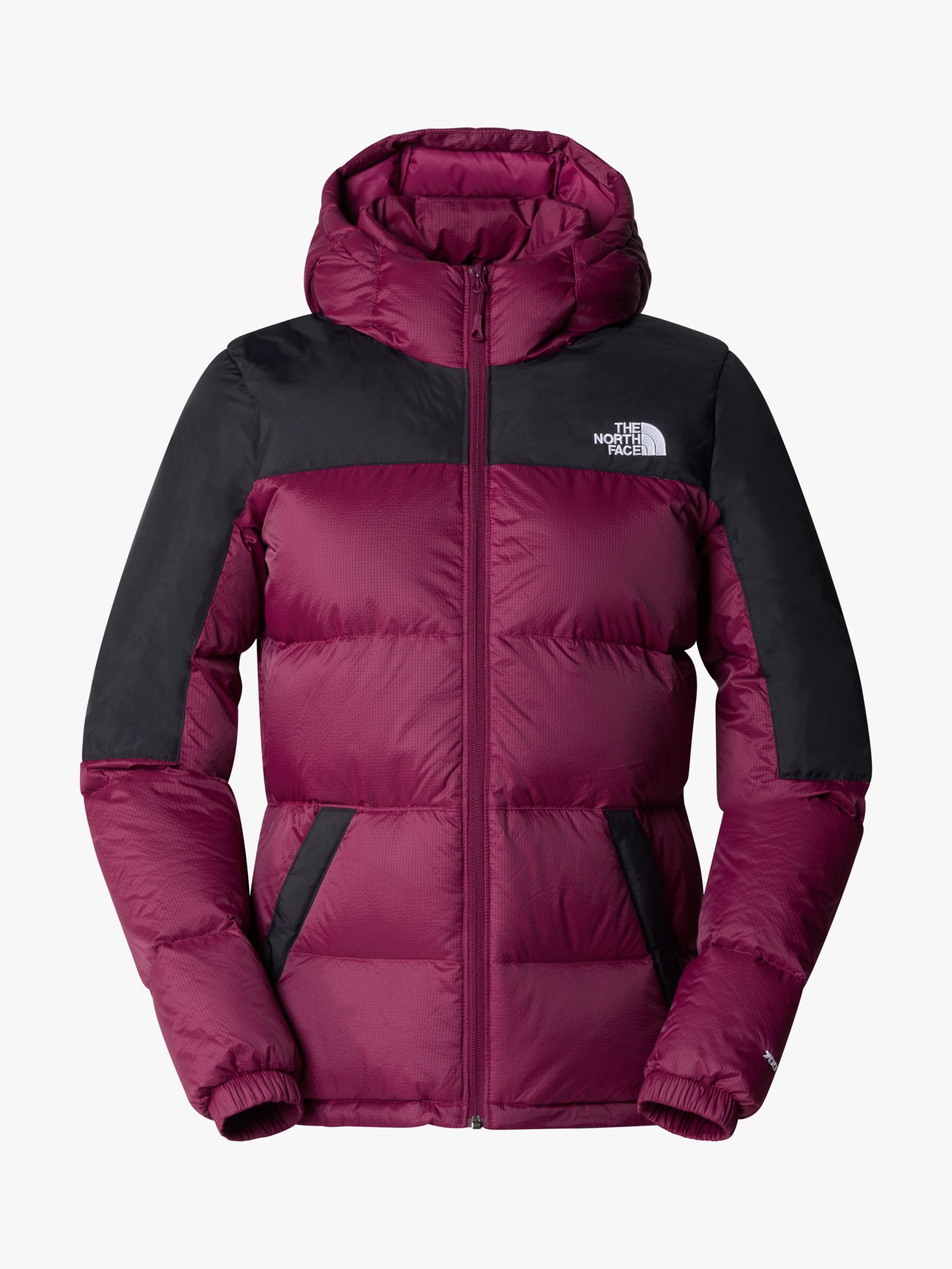 The North Face Diablo Down Women's Hooded Jacket, Berry/Black