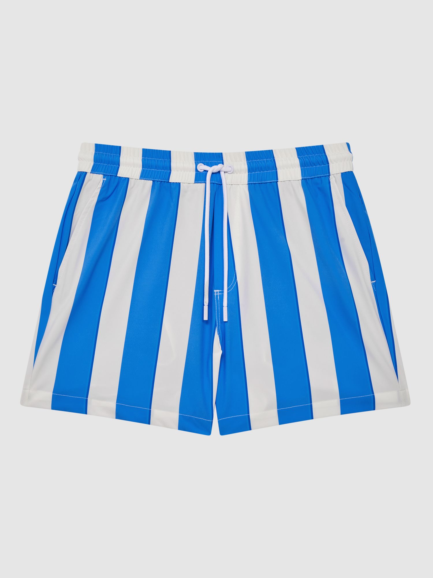 Buy Reiss Soft Blue Wave Senior Plain Drawstring Swim Shorts from
