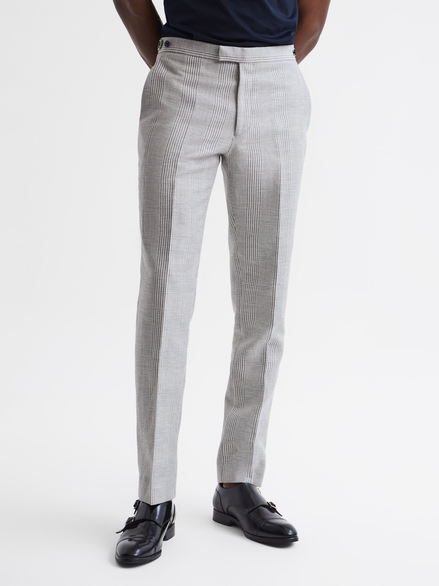 Reiss Matinee Slim Pow Trousers, Grey