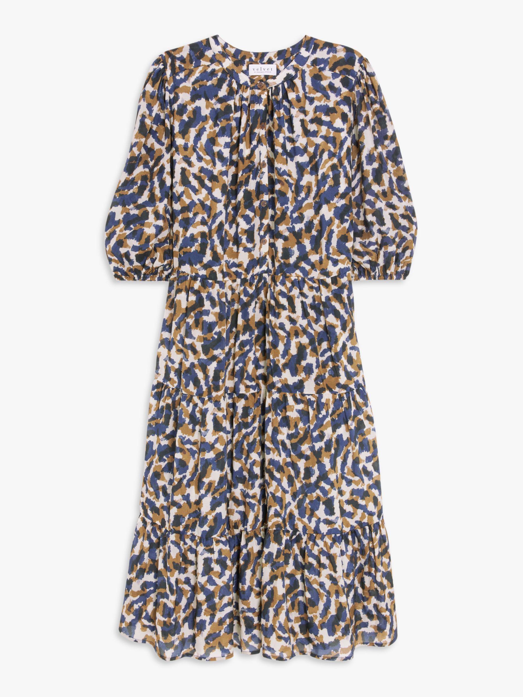 Velvet by Graham & Spencer Ottilie Abstract Print Midi Dress