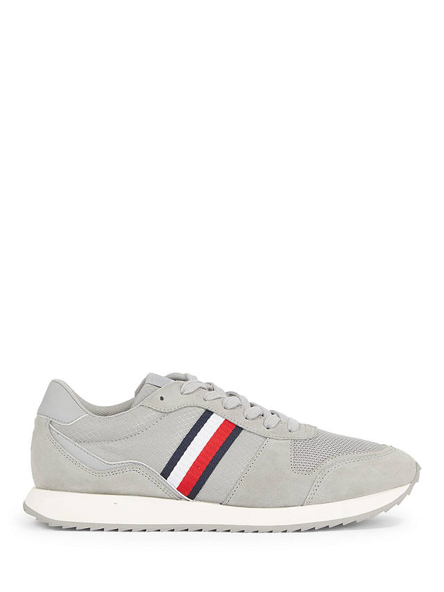 Tommy Hilfiger Global Striped Trainers, Antique Silver at John Lewis ...
