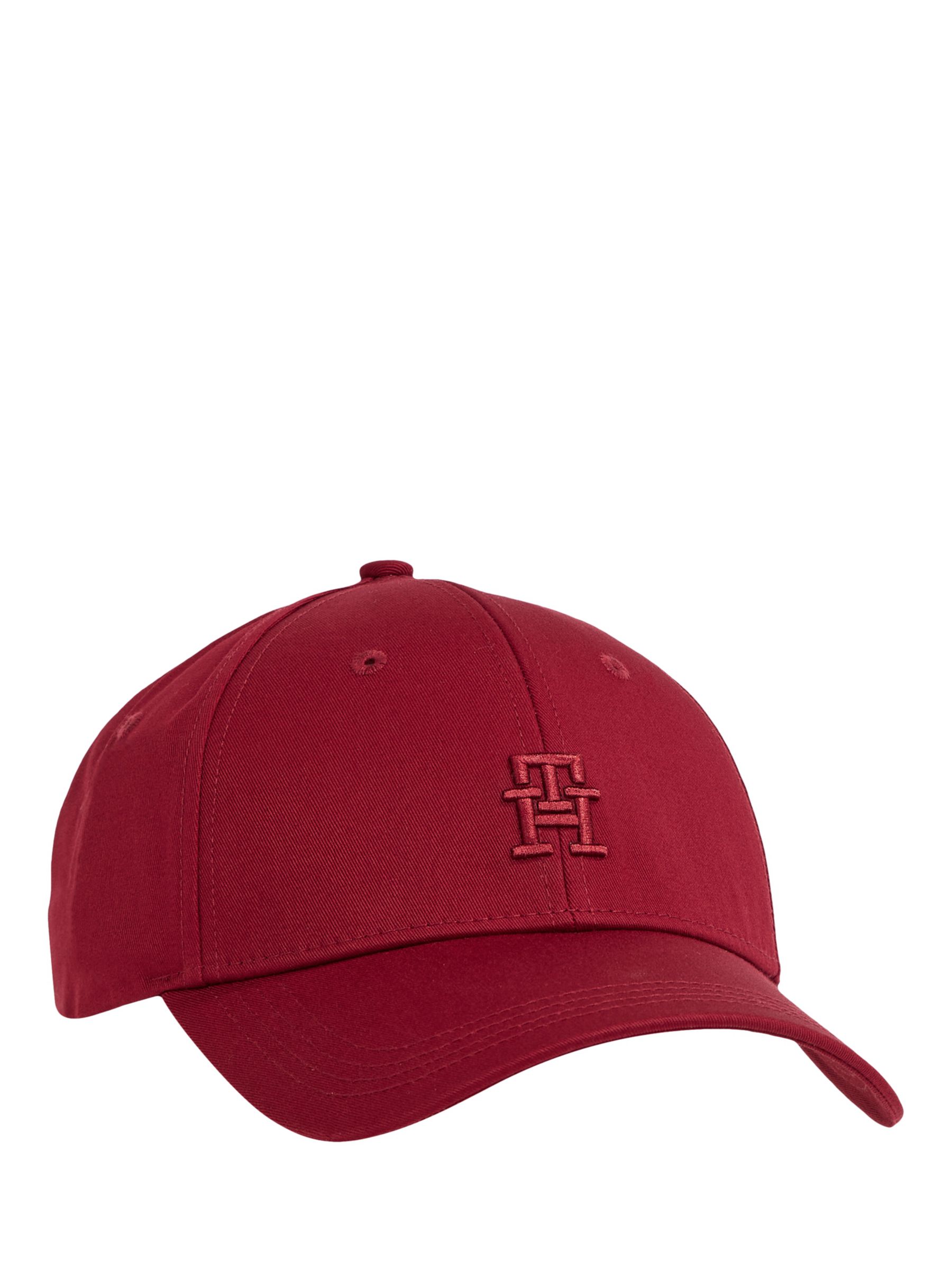 Tommy Hilfiger Monogram Logo Baseball Cap, Rouge at John Lewis & Partners