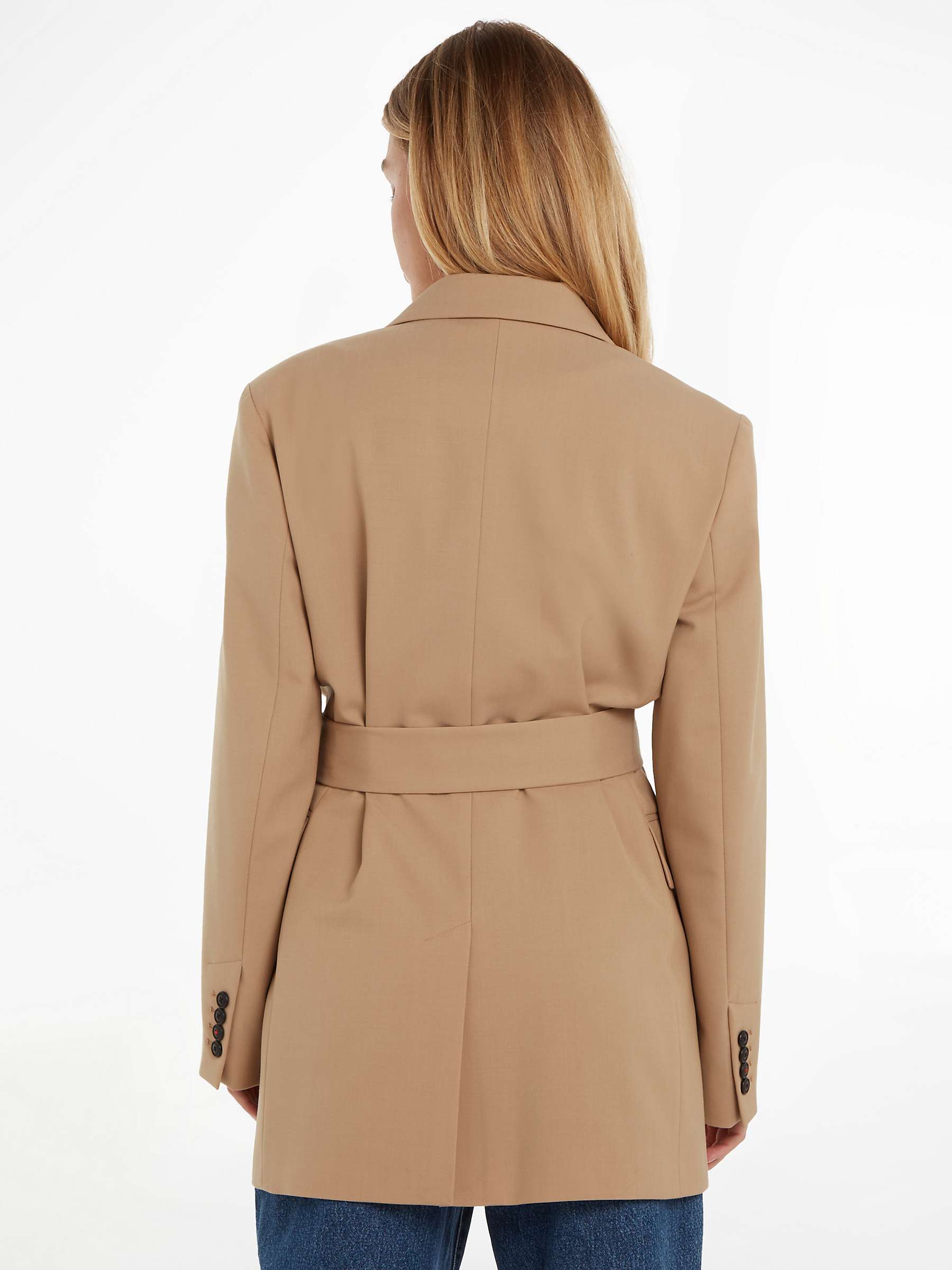 Buy Tommy Hilfiger Double Breasted Wool Blend Coat, Classic Beige Online at johnlewis.com