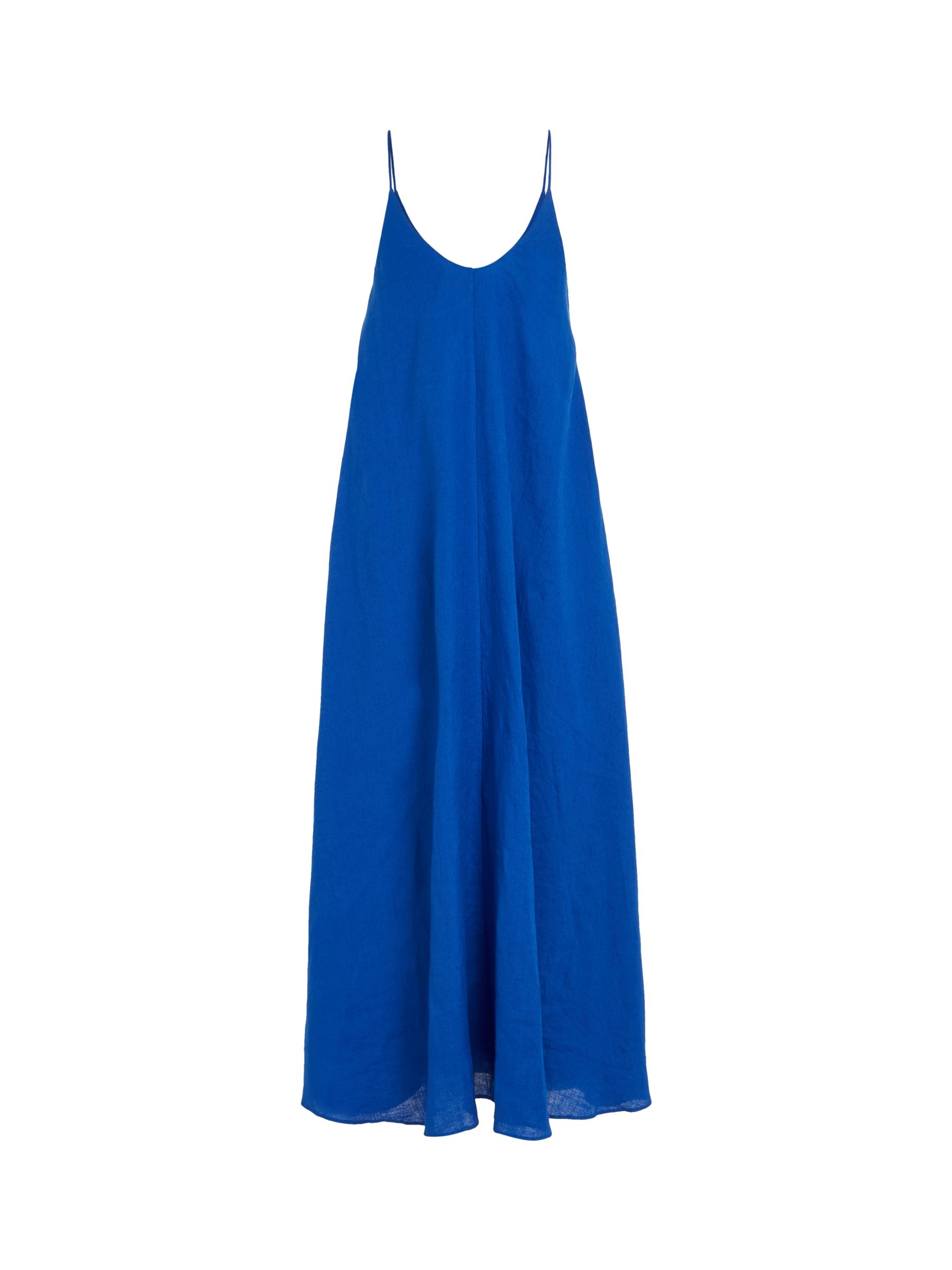 Buy Tommy Hilfiger Linen Long Dress, Ultra Blue Online at johnlewis.com