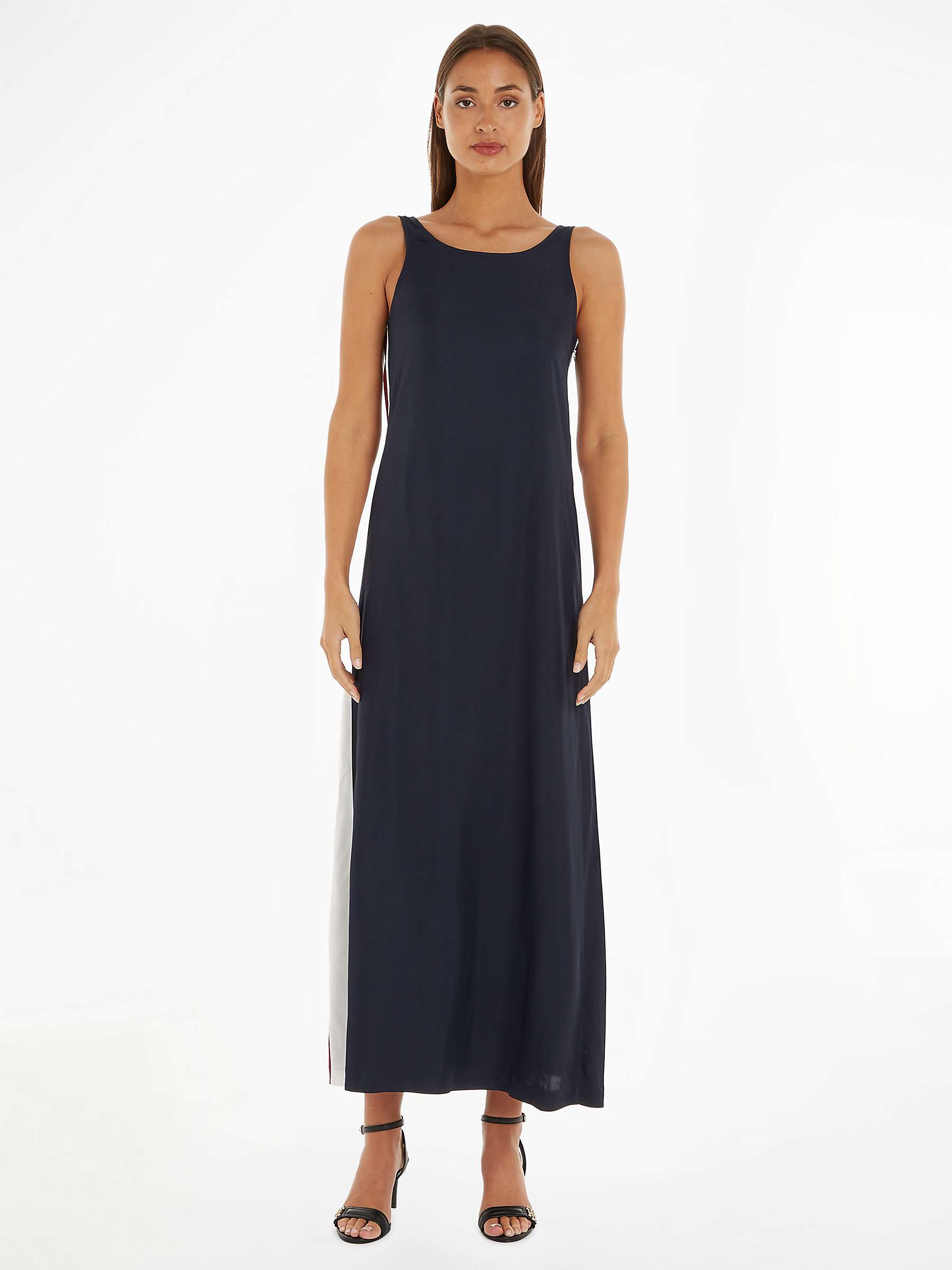 Buy Tommy Hilfiger Global Stripe Maxi Dress, Desert Sky Online at johnlewis.com