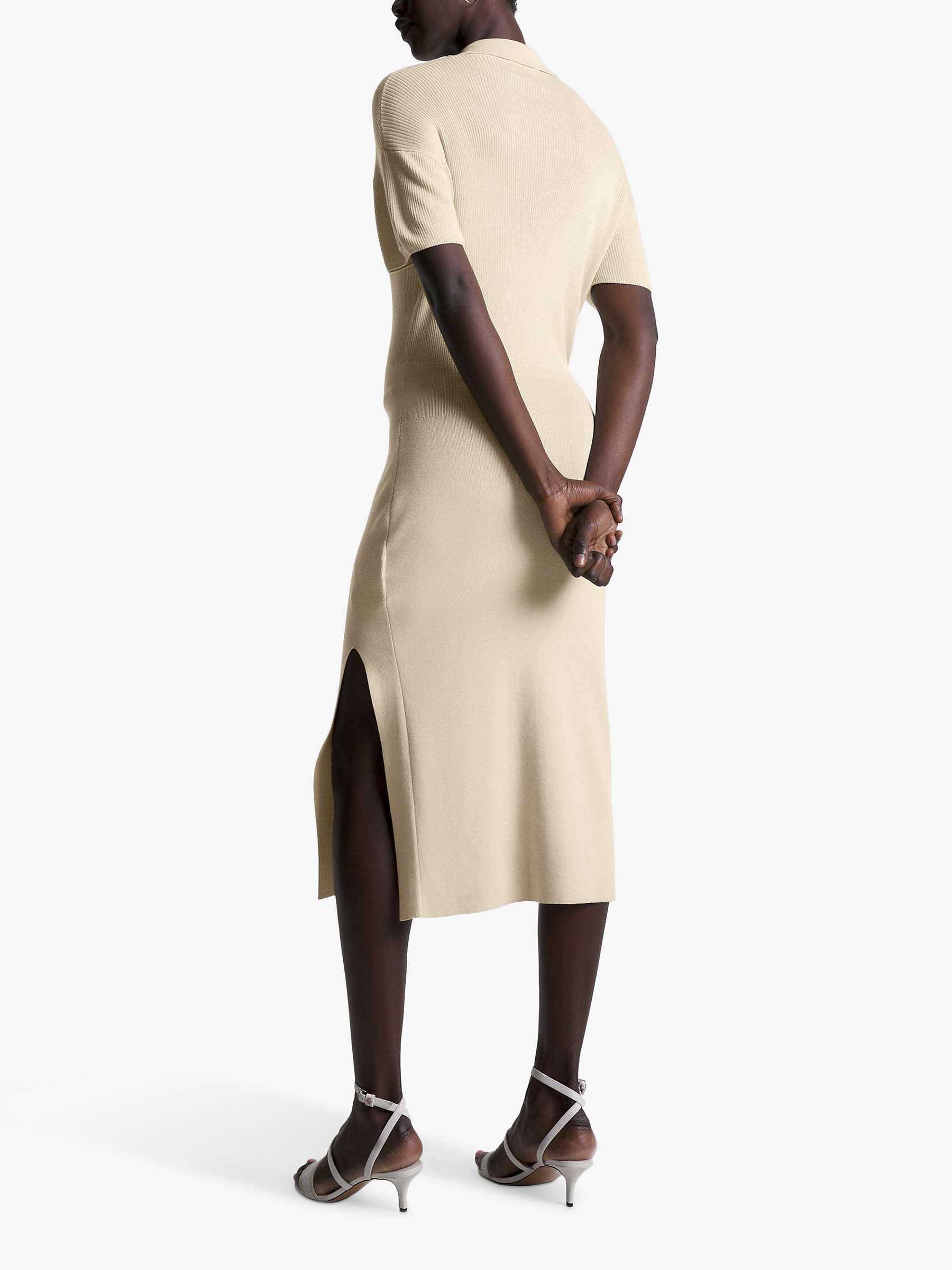 Buy Tommy Hilfiger Polo Midi Dress, Classic Beige Online at johnlewis.com