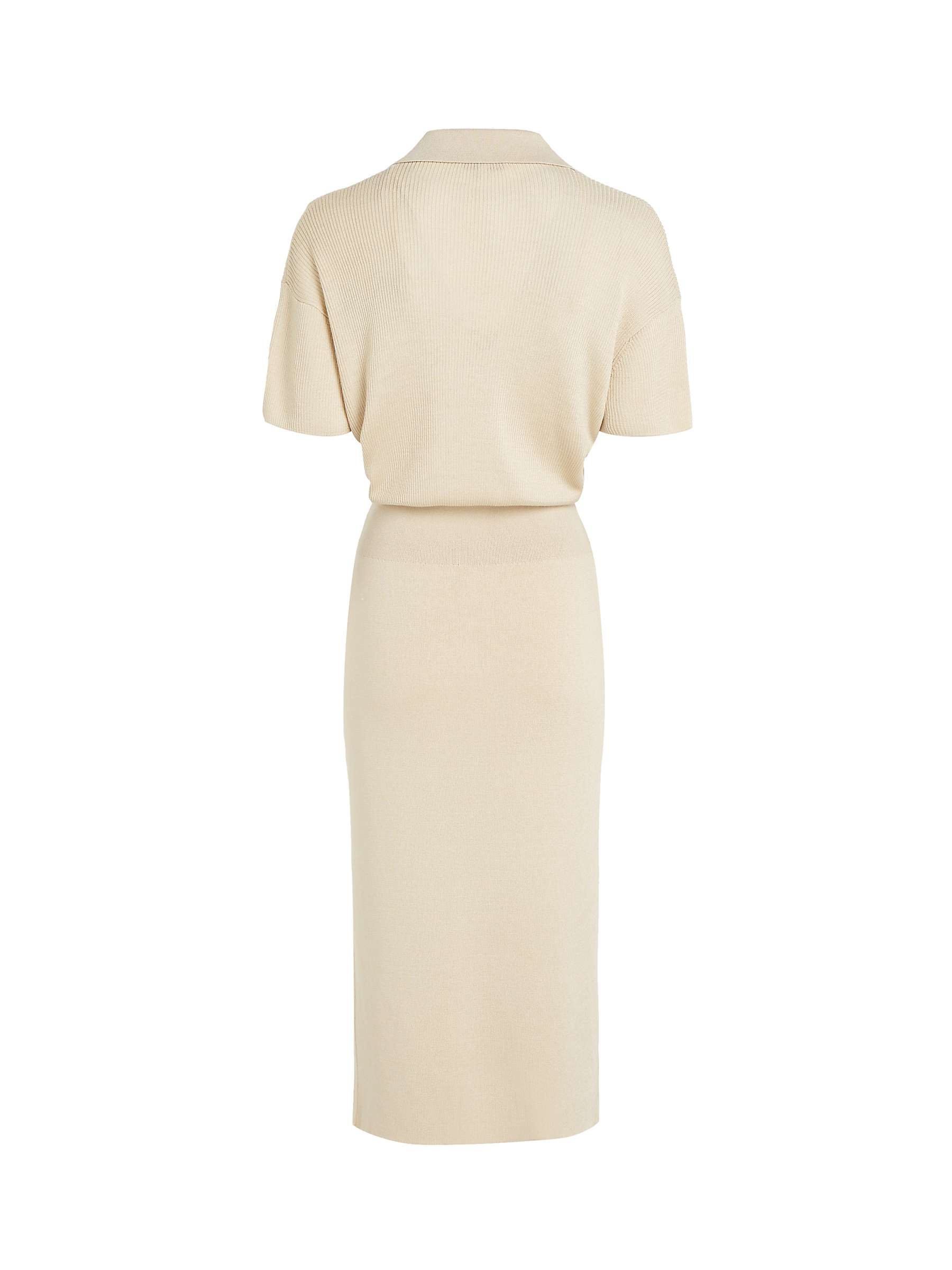 Buy Tommy Hilfiger Polo Midi Dress, Classic Beige Online at johnlewis.com