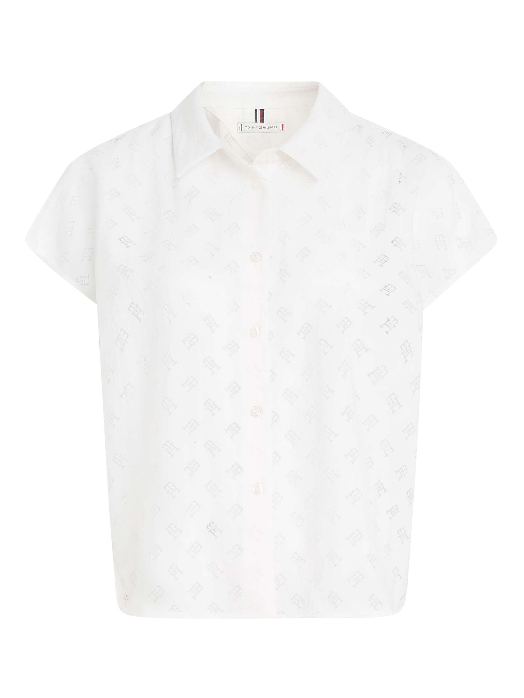 Buy Tommy Hilfiger Devore Short Sleeved Shirt, Optic White Online at johnlewis.com