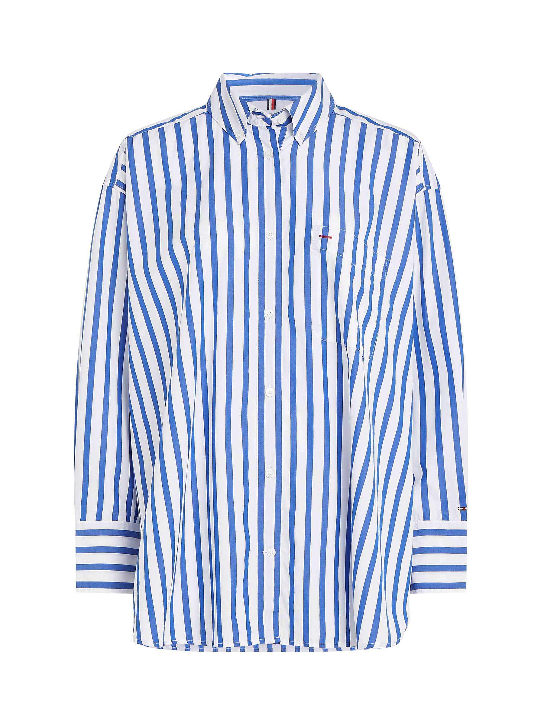 Buy Tommy Hilfiger Oversized Stripe Organic Cotton Shirt Online at johnlewis.com